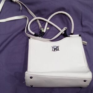 Badgley Mischka White Shoulder Bag